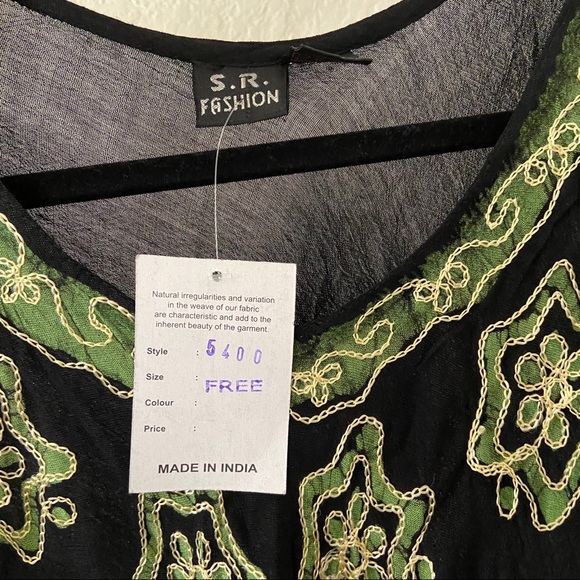 S.R FASHION | black and green dress - Picture 7 of 9